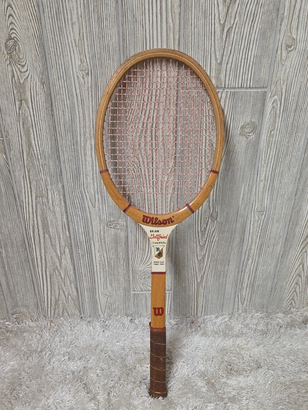 Wilson Brian Gottfried Champion Wooden Tennis Racket Vintage